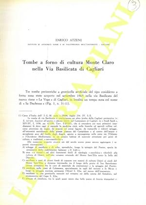 Bild des Verkufers fr Tombe a forno di cultura Monte Claro nella Via Basilicata di Cagliari. zum Verkauf von Libreria Piani