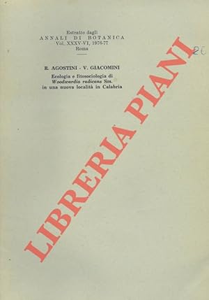 Ecologia e fitosociologia di Woodwardia radicans Sm. in una nuova località in Calabria.