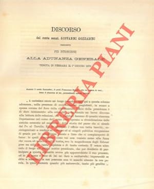 Seller image for Discorso per introduzione alla Adunanza Generale tenuta in Ferrara il 1 giugno 1870. for sale by Libreria Piani
