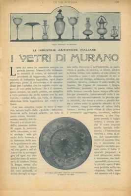 Bild des Verkufers fr I vetri di Murano. zum Verkauf von Libreria Piani