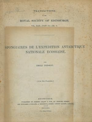 Spongiaires de l'expedition antartique nationale ecossaise.