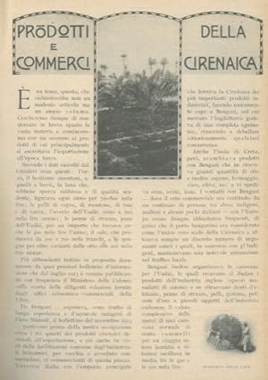 Prodotti e commerci della Cirenaica.