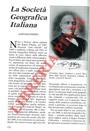 La Società Geografica Italiana.
