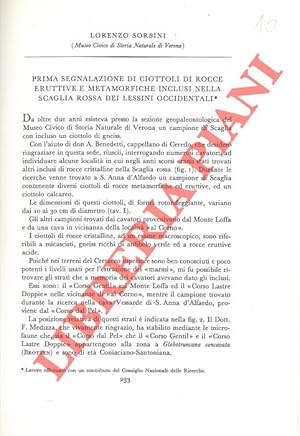 Prima segnalazione di ciottoli di rocce eruttive e metamorfiche inclusi nella Scaglia rossa dei L...