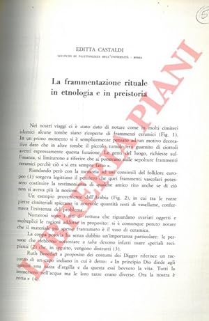 Imagen del vendedor de La frammentazione rituale in etnologia e in preistoria. a la venta por Libreria Piani