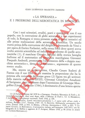  La Speranza  e i prodromi dell'aerostatica in Romagna.