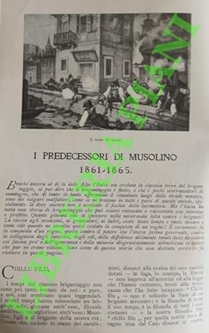 I predecessori di Musolino 1861 - 1865.