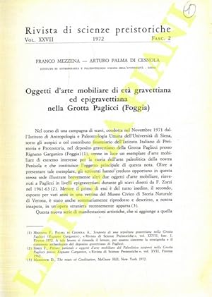 Oggetti d'arte mobiliare di età gravettiana ed epigravettiana nella Grotta Paglicci (Foggia) .