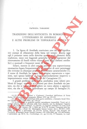 Tradizioni dell'antichità in Romagna: l'itinerario di Annibale e altri problemi di topografia ant...