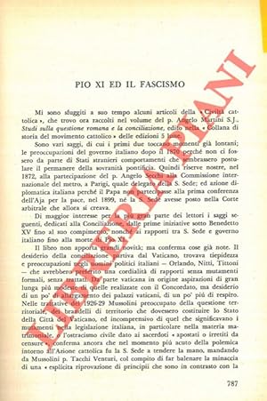 Pio XI ed il fascismo.