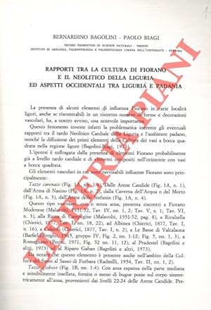 Rapporti fra la Cultura di Fiorano e il Neolitico della Liguria ed aspetti occidentali tra Liguri...