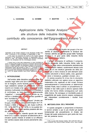 Applicazione della  Cluster Analysis  alle strutture delle industrie litiche: contributo alla con...