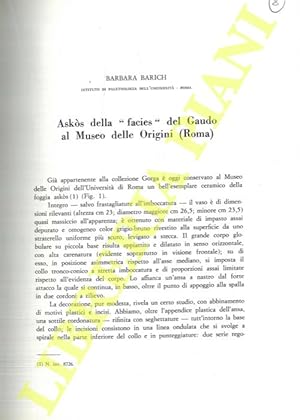 Askos della  facies  del Gaudo al Museo delle Origini (Roma) .