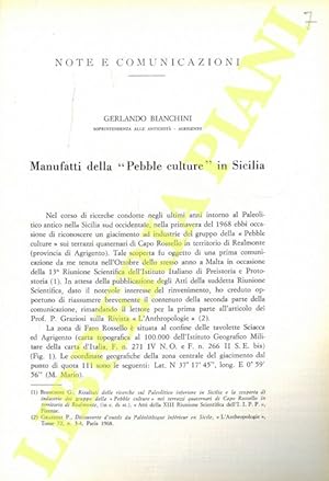 Manufatti della  Pebble culture  in Sicilia.