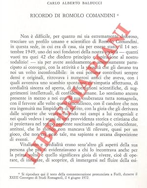 Ricordo di Romolo Comandini con un'appendice di Scritti di Romolo Comandini, a cura di Angelo Fabi.