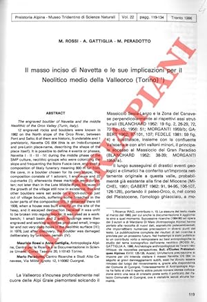 Il masso inciso di Navetta e le sue implicazioni per il Neolitico medio della Valleorco (Torino) .