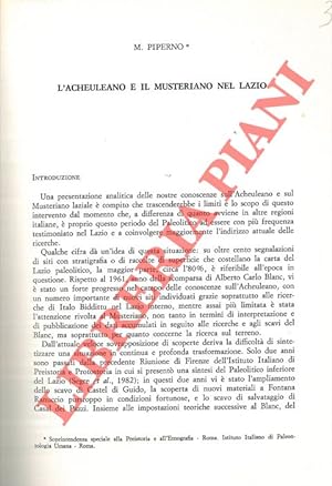 L'Acheuleano e il Musteriano nel Lazio.