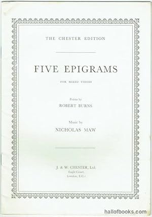 Seller image for Five Epigrams For Mixed Voices (The Chester Edition) for sale by Hall of Books