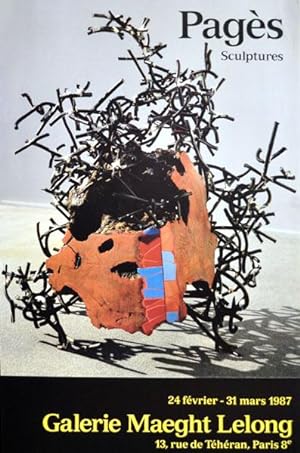 Immagine del venditore per Pages. Sculptures. Galerie Maeght Lelong 1987. [Plakat, Offsetdruck / poster offset print]. venduto da Antiquariat Lenzen