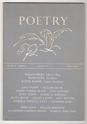 Poetry, Volume 89, Number 4 (January 1957) - includes six poems by Sylvia Plath