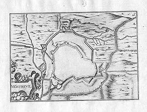 Bild des Verkufers fr Mostrevil" - Mostrevil Frankreich France Karte map gravure plan zum Verkauf von Antiquariat Steffen Vlkel GmbH