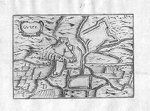 Bild des Verkufers fr Guize" - Guise Vervins France Frankreich Karte map gravure plan zum Verkauf von Antiquariat Steffen Vlkel GmbH