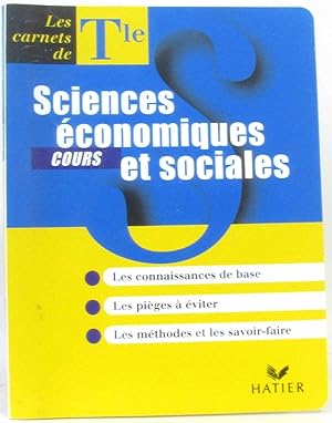 Bild des Verkufers fr Sciences conomiques et sociales Terminale: Cours zum Verkauf von crealivres