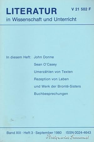 Seller image for Literatur in Wissenschaft und Unterricht. Band XIII. Heft 3. September 1980. for sale by Antiquariat Immanuel, Einzelhandel