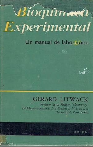 Bioquímica experimental. Un manual de laboratorio.