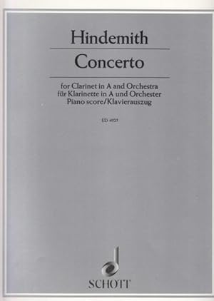 Concerto for Clarinet in A and Orchestra - Clarinet & Piano