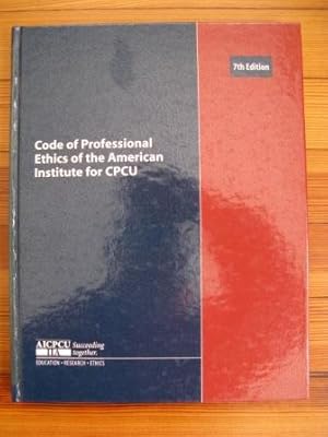 Imagen del vendedor de Code of Professional Ethics of the American Institute for CPCU a la venta por Julian's Bookshelf