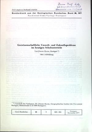 Seller image for Geowissenschaftliche Umwelt- und Zukunftsprobleme im heutigen Schulunterricht; for sale by books4less (Versandantiquariat Petra Gros GmbH & Co. KG)