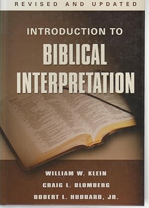 Imagen del vendedor de INTRODUCATION TO BIBLICAL INTERPRETATION a la venta por BOOK NOW