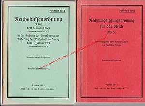 Reichskassenordnung (RKO) vom 6. August 1927 (Reichsministerialbl. S. 357) in der Fassung der Ver...