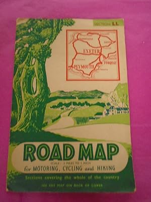 Road Map (scale: 3 Miles to 1 inch) for Motoring, Cycling and Hiking: Section LL (Exeter, Torquay...