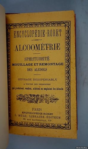 Bild des Verkufers fr Nouveau manuel complet d'alcoomtrie, comprenant des notions succinctes sur les alcools zum Verkauf von Librairie Alain Brieux