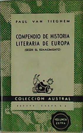 Immagine del venditore per Compendio de Historia Literaria de Europa (desde el Renacimiento). venduto da Librera y Editorial Renacimiento, S.A.