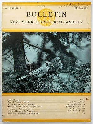 Bulletin New York Zoological Society. Vol. XXXIX, No. 3, May-June, 1936.