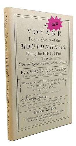 Seller image for A NEW VOYAGE TO THE COUNTRY OF THE HOUYHNHNMS Being the Fifth Part of the Travels Into Several Remote Parts of the World for sale by Rare Book Cellar
