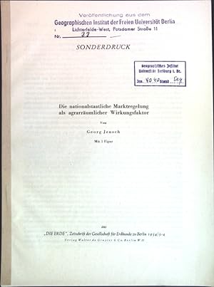 Seller image for Die nationalstaatliche Marktregelung als agrarrumlicher Wirkungsfaktor; for sale by books4less (Versandantiquariat Petra Gros GmbH & Co. KG)
