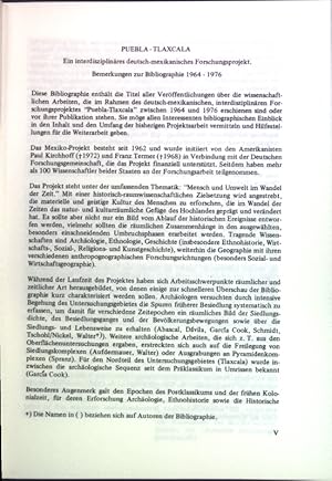 Bild des Verkufers fr Puebla-Tlaxcala: Ein interdisziplinres deutsch-mexikanisches Forschungsprojekt. Bemerkungen zur Bibliographie 1964-1976; zum Verkauf von books4less (Versandantiquariat Petra Gros GmbH & Co. KG)
