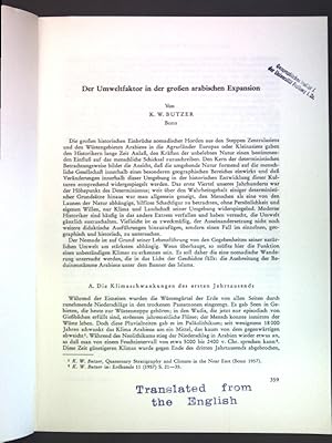 Imagen del vendedor de Der Umweltfaktor in der groen arabischen Expansion; a la venta por books4less (Versandantiquariat Petra Gros GmbH & Co. KG)