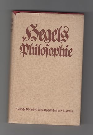 Bild des Verkufers fr Hegels Philosophie. zum Verkauf von Allguer Online Antiquariat