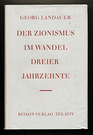 Imagen del vendedor de Der Zionismus im Wandel dreier Jahrzehnte, hrggb. von Max Kreuzberger. a la venta por Versandantiquariat  Rainer Wlfel