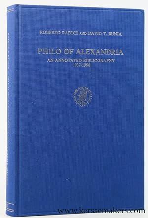 Immagine del venditore per Philo of Alexandria. An annotated bibliography 1937 - 1986. venduto da Emile Kerssemakers ILAB