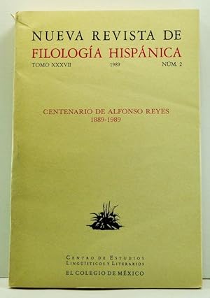 Immagine del venditore per Nueva Revista de Filologa Hispnica, Tomo XXXVII (1989). Centenario de Alfonso Reyes 1889-1989 venduto da Cat's Cradle Books