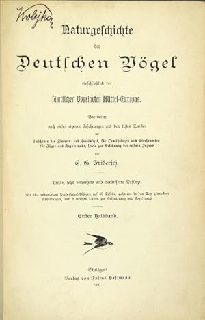 Natur-Geschichte der Deutschen Vogel.