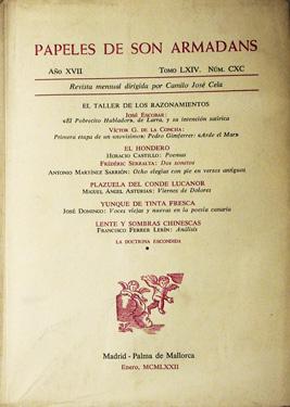 PAPELES DE SON ARMADANS. Año 17. Tomo 64. Núm.190