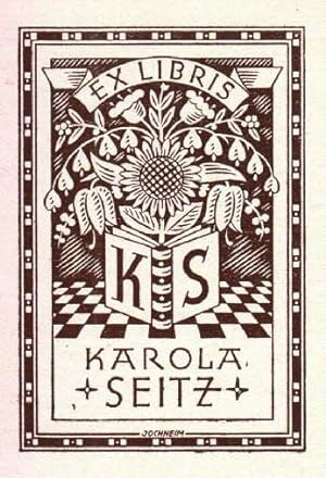 Bild des Verkufers fr Exlibris fr Karola Seitz. Klischedruck, in der Darstellung signiert Jochheim. zum Verkauf von Antiquariat Heinz Tessin