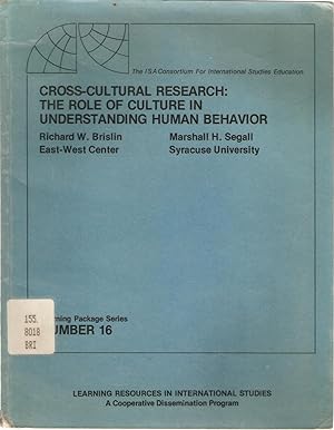 Seller image for Cross-Cultural Research: The Role of Culture in Understanding Human Behavior for sale by Snookerybooks